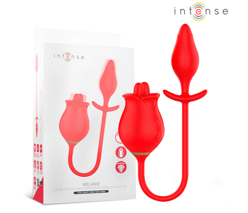 INTENSE - MELANIE DOUBLE CLITORIS STIMULATOR WITH ZIGZAG TONGUE