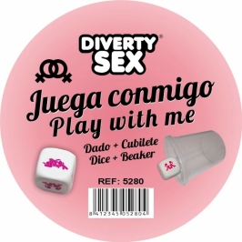 DIABLO PICANTE - WHITE HARD DICE WITH WOMAN POSITIONS AND CUBE DIABLO PICANTE - WHITE HARD DICE WITH WOMAN POSITIONS AND CUBE