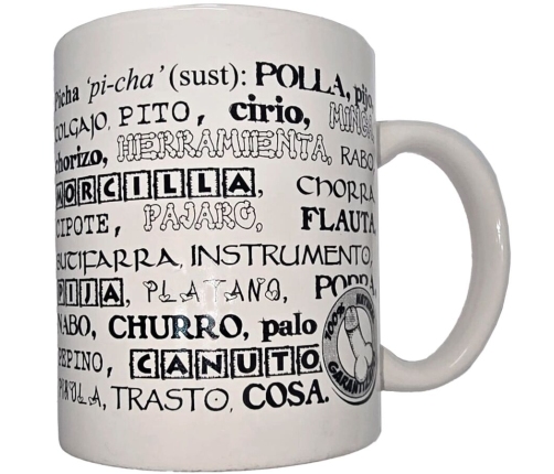 DIABLO PICANTE - WHITE MUG WITH PENIS SYNONYMS 370 ML