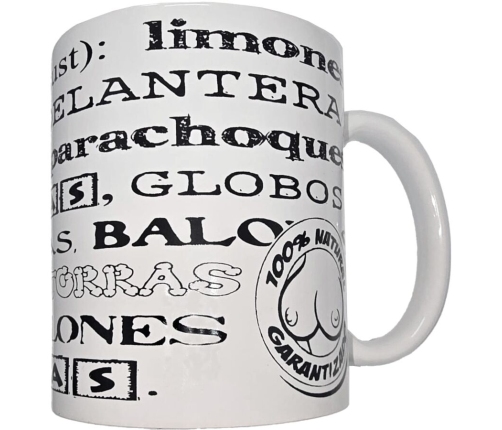 DIABLO PICANTE - WHITE MUG WITH BOOB SYNONYMS 370 ML