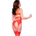 CHILIROSE - CR 4879 CROTCHLESS BODYSUIT RED S