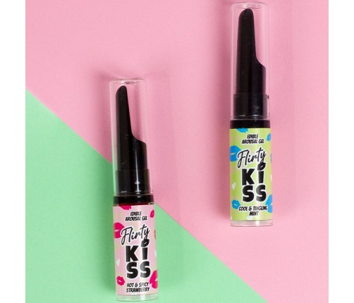 SECRETPLAY - FLIRTY KISS GELS WITH ORAL SEX EFFECTS STRAWBERRY & MINT 2 x 8 GR