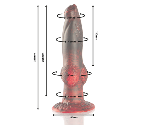 EPIC - PROMETHEUS DILDO TITAN IN FLAMES RECHARGEABLE REMOTE CONTROL
