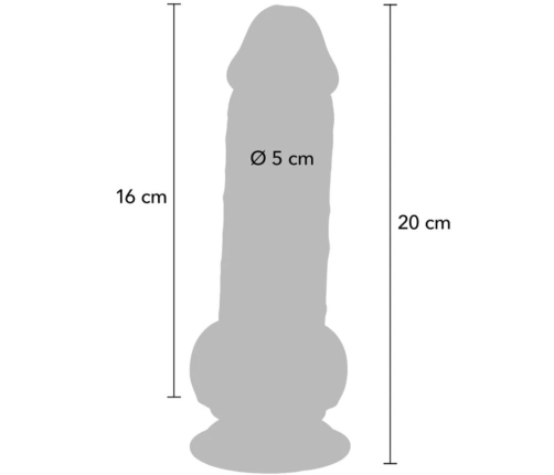GET REAL - DELUXE REALISTIC PENIS WITH TESTICLES EXTRA THICK 20 CM