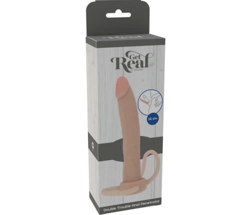 GET REAL - DOUBLE TROUBLE SILICONE ANAL PENETRATOR 16 CM