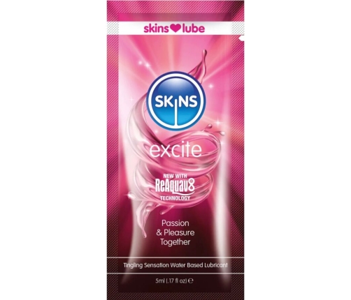SKINS - EXCITE WATER-BASED LUBRICANT SINGLE-DOSE 5 ML