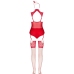 LIVCO CORSETTI FASHION - LIMPID SNOWFLAKES LC 90604 BODY + STOCKINGS + CHRISTMAS HEADBAND S/M