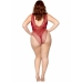 LEG AVENUE - 81641X SEAMLESS BODYSUIT BURGUNDY SIZE 1X/2X