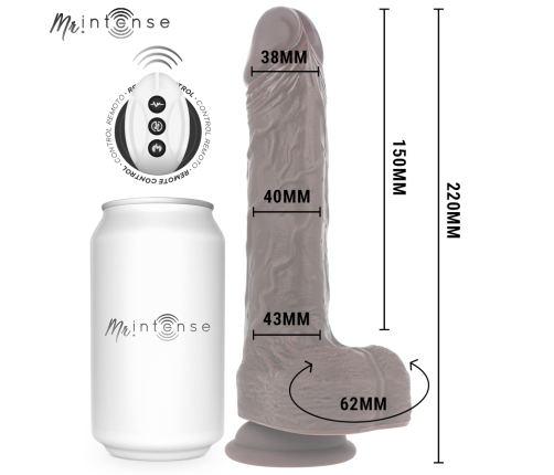 MR INTENSE - MATT REALISTIC MULTIFUNCTION WITH VIBRATION UP AND DOWN REMOTE CONTROL 22 CM -O- 4 CM