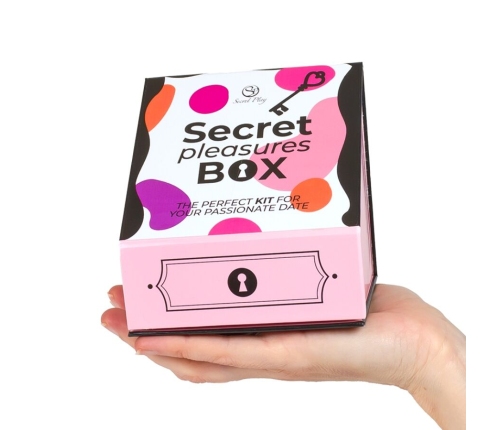 SECRET PLAY - PLEASURES BOX FOR COUPLES: DICE + VIBRATING BULLET + FEATHER PEN