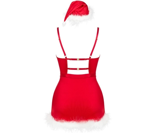 LIVCO CORSETTI FASHION - AGETHE LC 90607 CHEMISE + THONG + CHRISTMAS HAT L/XL