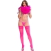 CHILIROSE – CR 4884 FUCHSIA LACE THIGH-HIGH STOCKINGS S/L
