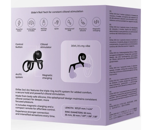 SNAIL VIBE - JOVI ARC COUPLE RING REMOTE CONTROL BLACK