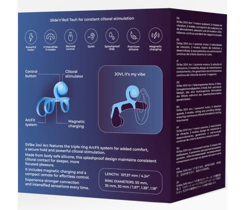 SNAIL VIBE - JOVI ARC COUPLE RING REMOTE CONTROL BLUE
