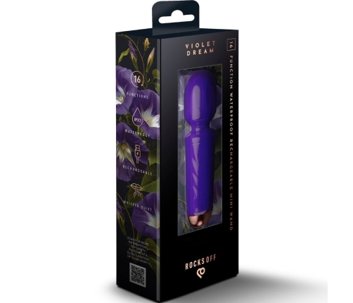 ROCKS-OFF - MINI RECHARGEABLE WAND 16 FUNCTIONS VIOLET DREAM
