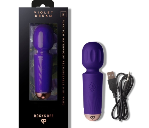 ROCKS-OFF - MINI RECHARGEABLE WAND 16 FUNCTIONS VIOLET DREAM