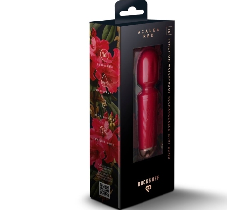 ROCKS-OFF - MINI RECHARGEABLE WAND 16 FUNCTIONS AZALEA RED