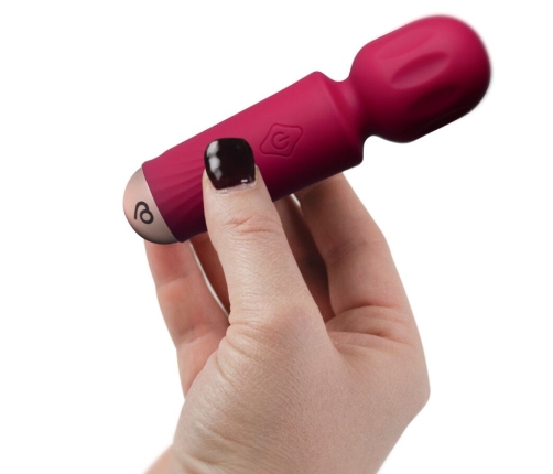 ROCKS-OFF - MINI RECHARGEABLE WAND 16 FUNCTIONS AZALEA RED
