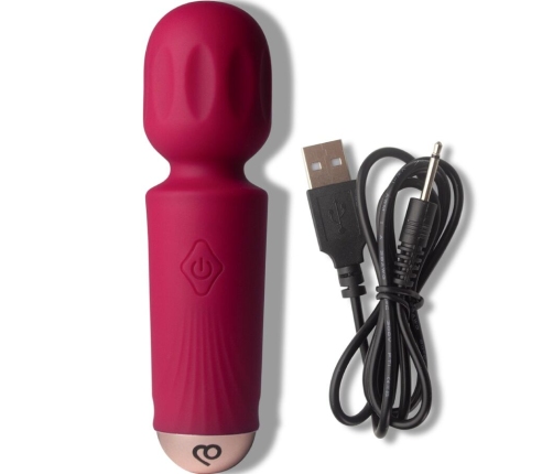 ROCKS-OFF - MINI RECHARGEABLE WAND 16 FUNCTIONS AZALEA RED