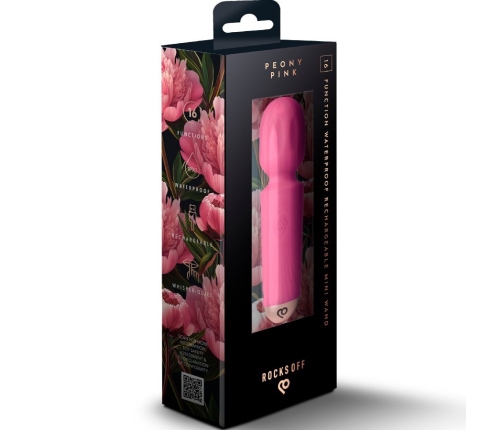 ROCKS-OFF - MINI RECHARGEABLE WAND 16 FUNCTIONS PEONY PINK