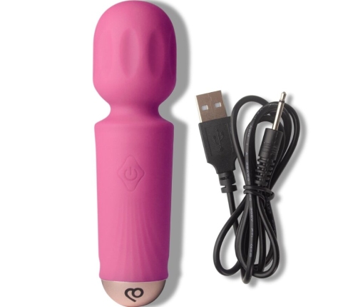ROCKS-OFF - MINI RECHARGEABLE WAND 16 FUNCTIONS PEONY PINK