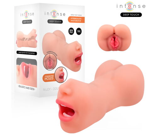 INTENSE DEEP TOUCH - RILEY DOUBLE MOUTH & VAGINA MASTURBATOR