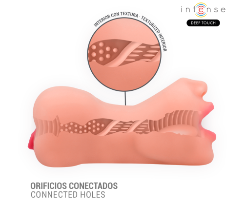 INTENSE DEEP TOUCH - RILEY DOUBLE MOUTH & VAGINA MASTURBATOR