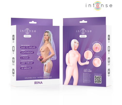 INTENSE DOLLS - IRINA INFLATABLE DOLL WITH THREE ORIFICES