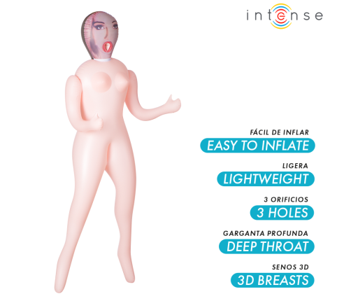 INTENSE DOLLS - MONIQUE INFLATABLE DOLL WITH THREE ORIFICES