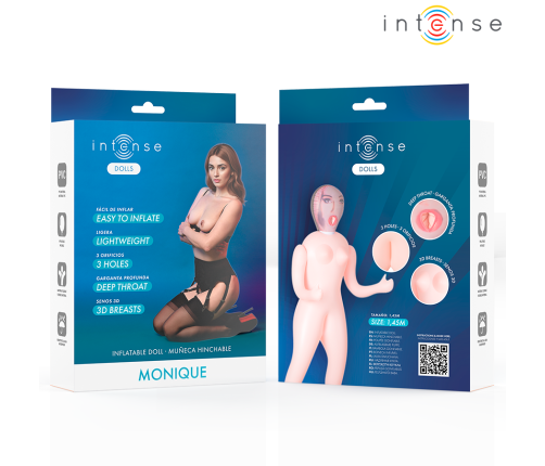 INTENSE DOLLS - MONIQUE INFLATABLE DOLL WITH THREE ORIFICES