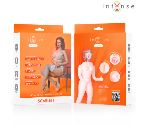 INTENSE DOLLS - SCARLETT INFLATABLE DOLL WITH THREE ORIFICES