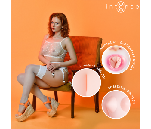 INTENSE DOLLS - SCARLETT INFLATABLE DOLL WITH THREE ORIFICES