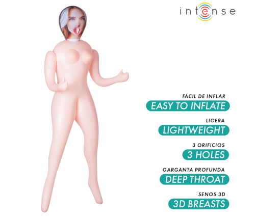 INTENSE DOLLS - NICOLE INFLATABLE DOLL WITH THREE ORIFICES