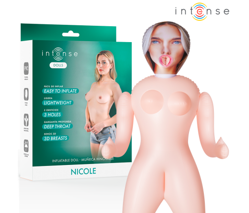 INTENSE DOLLS - NICOLE INFLATABLE DOLL WITH THREE ORIFICES