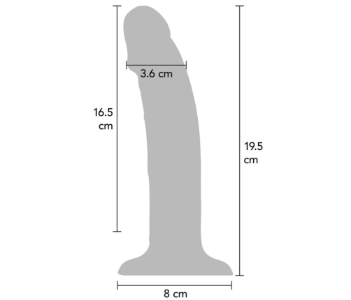 GET REAL - REALISTIC SILICONE VIBRATING DILDO CLEAR 19.5 CM