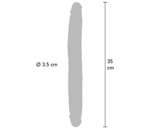 GET REAL - DOUBLE-ENDED SILICONE DILDO CARAMEL 35 CM