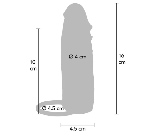 GET REAL - HYDRATED SKIN SILICONE PENIS SLEEVE CARAMEL 16 CM