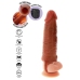 GET REAL - HYDRATED SKIN SILICONE VIBRATING PENIS SLEEVE CARAMEL 16 CM