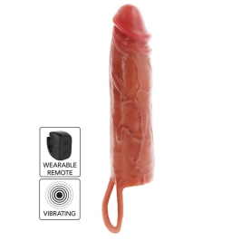 GET REAL - HYDRATED SKIN SILICONE VIBRATING PENIS SLEEVE CARAMEL 20 CM GET REAL - HYDRATED SKIN SILICONE VIBRATING PENIS SLEEVE CARAMEL 20 CM