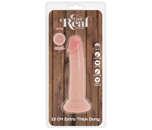 GET REAL - DELUXE THICK DOUBLE-DENSITY TPE DONG 13 CM