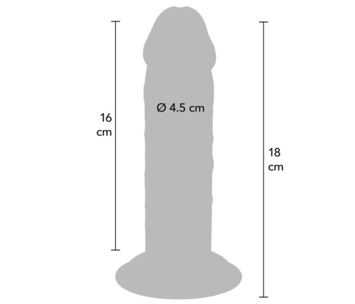 GET REAL - DELUXE THICK DOUBLE-DENSITY TPE DONG 18 CM