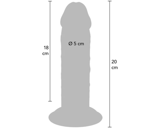 GET REAL - DELUXE THICK DOUBLE-DENSITY TPE DONG 20 CM