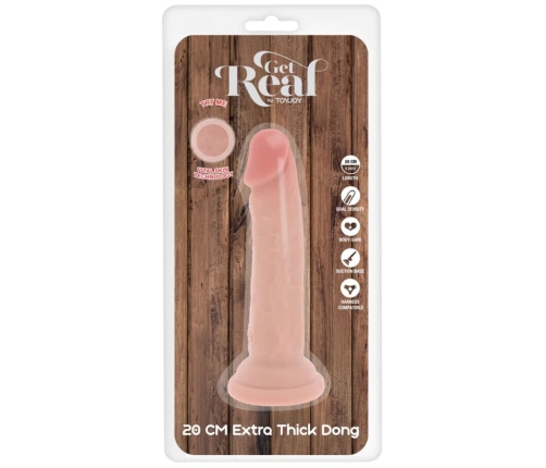 GET REAL - DELUXE THICK DOUBLE-DENSITY TPE DONG 20 CM