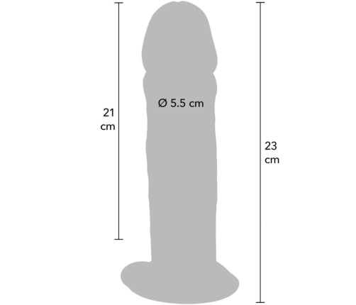 GET REAL - DELUXE THICK DOUBLE-DENSITY TPE DONG 23 CM