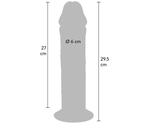 GET REAL - DELUXE THICK DOUBLE-DENSITY TPE DONG 29.5 CM