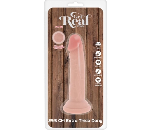 GET REAL - DELUXE THICK DOUBLE-DENSITY TPE DONG 29.5 CM