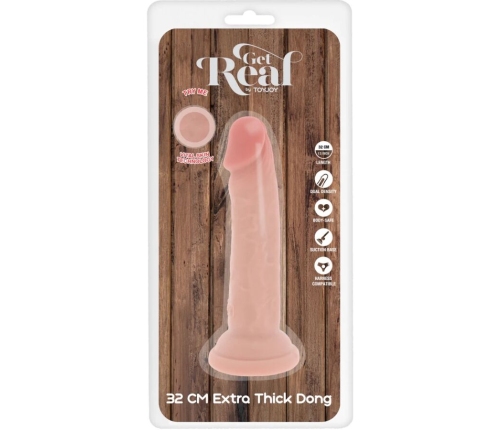 GET REAL - DELUXE THICK DOUBLE-DENSITY TPE DONG 32 CM