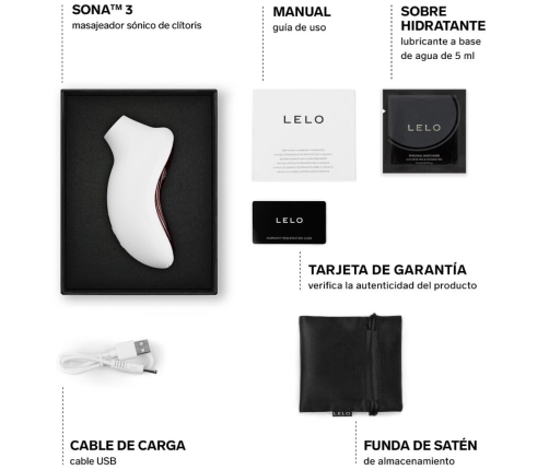 LELO - SONA 3 MASAJEADOR SÓNICO DE CLÍTORIS BLANCO
