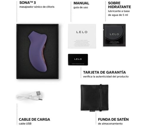 LELO - SONA 3 SONIC CLITORAL MASSAGER CYBER PURPLE