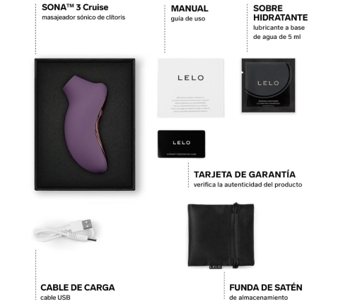 LELO - SONA 3 CRUISE MASAJEADOR SÓNICO DE CLÍTORIS VIOLETA